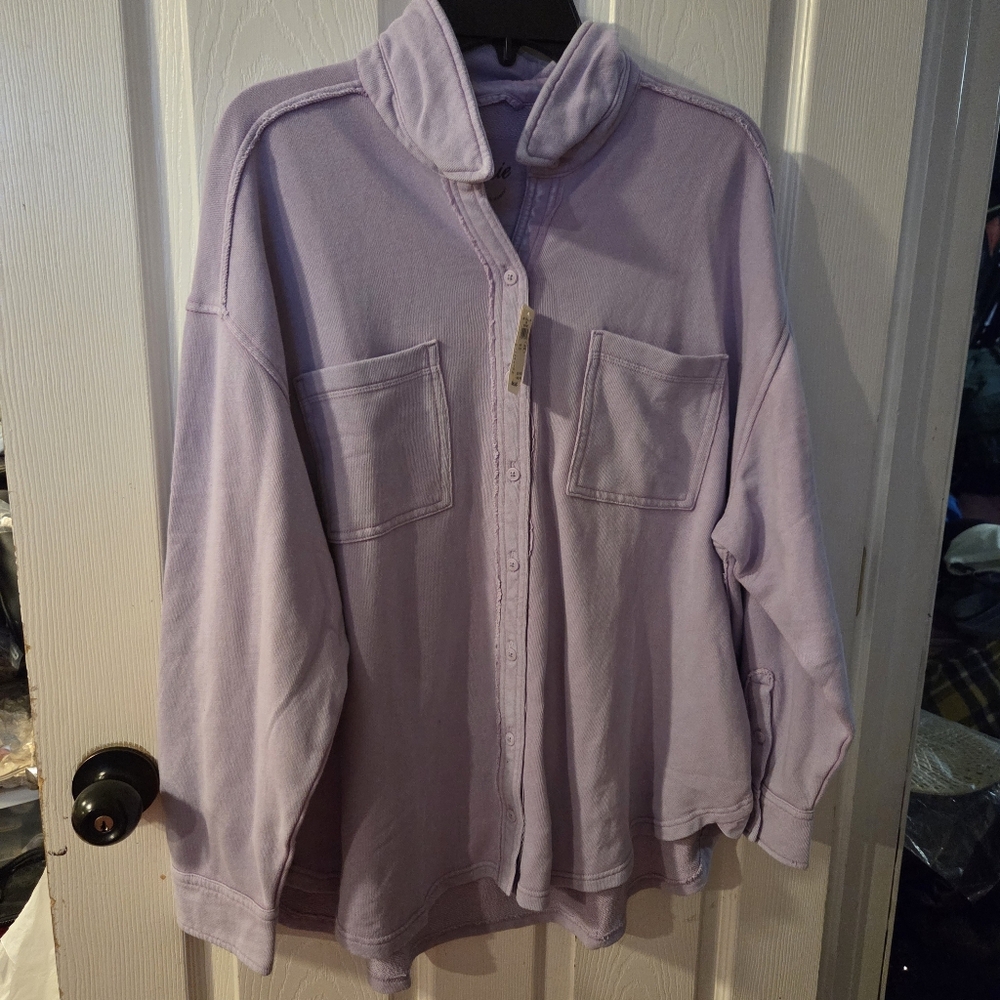 Aerie Light Purple Utility Jacket